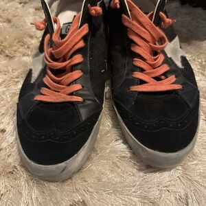 Golden Goose Black and Pink Sneakers